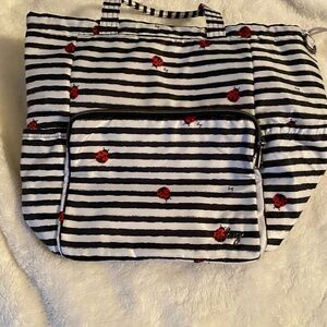 Lug Ditty XL Bag with Ladybug and Paw Print Design